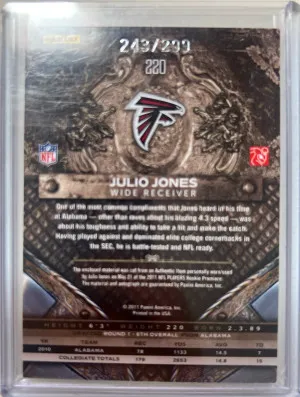 JULIO JONES CROWN ROYALE RC PATCH AUTOGRAPH 243/299 back